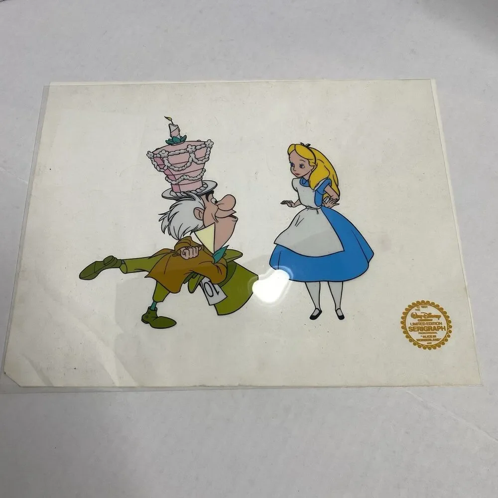 Vintage 1951 Disney Alice In Wonderland Limited Edition seigraph  w/ Seal